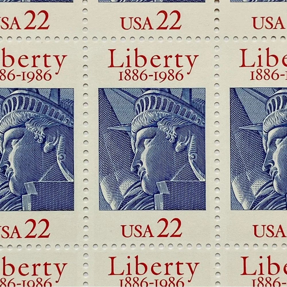 Statue of Liberty 100th Anniversary 22 Cent 1986 Mint sheet 50 MNH Scott #2224